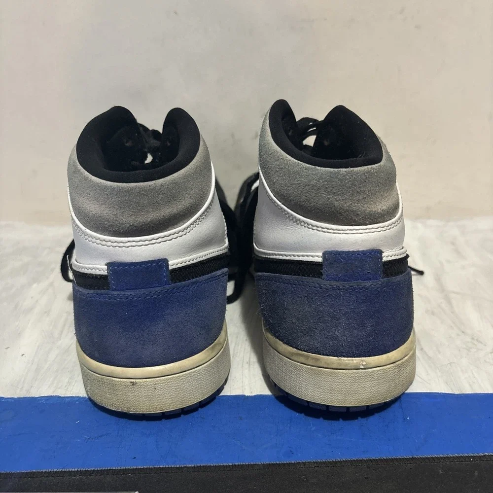 Nike Air Jordan 1 Mid SE Royal Black Toe 11.5 Men's Worn